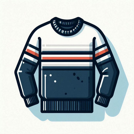 Hockey sweater isolated on white background. Vector illustration. Eps 10.のイラスト素材