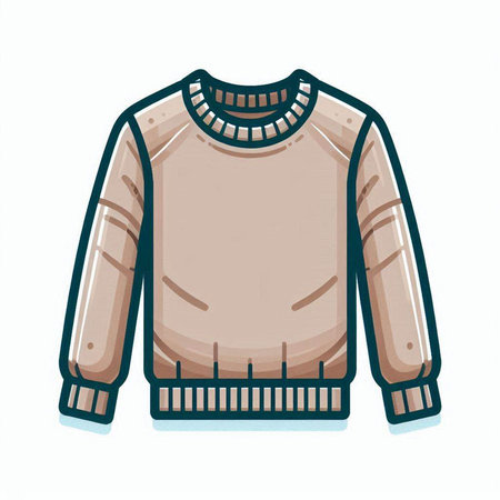 Illustration of a sweater on a white background. Vector illustration.のイラスト素材