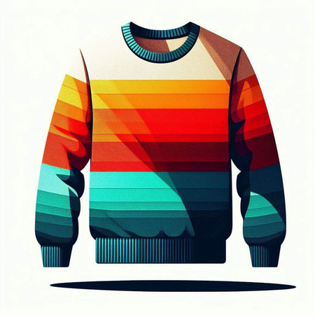 Colorful sweater isolated on white background. Vector illustration. EPS 10のイラスト素材