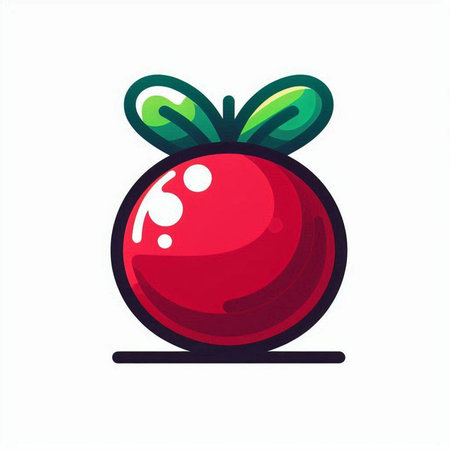 Cranberry icon isolated on a white background. Vector illustration.のイラスト素材