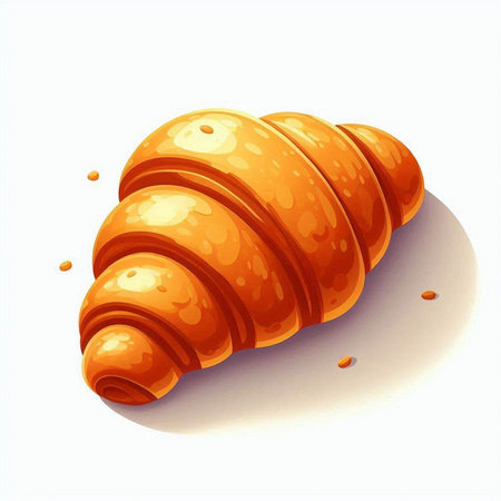 Croissant. Illustration on white background for your design.のイラスト素材