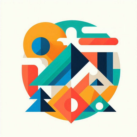 Abstract geometric background with place for your text. Vector Illustration.のイラスト素材