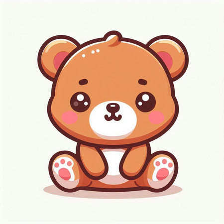 Cute teddy bear vector illustration. Cartoon style. Cute animal.のイラスト素材