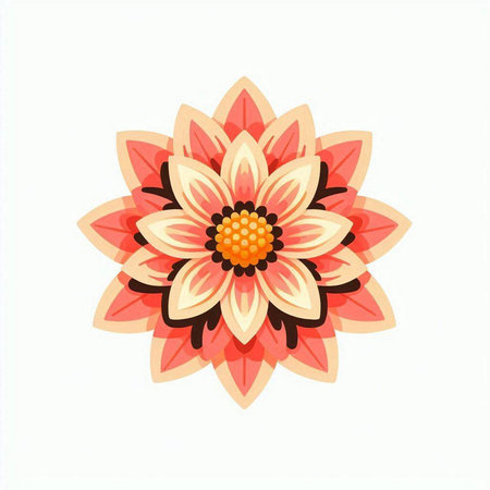 Flower on a white background. Vector illustration for your design.のイラスト素材