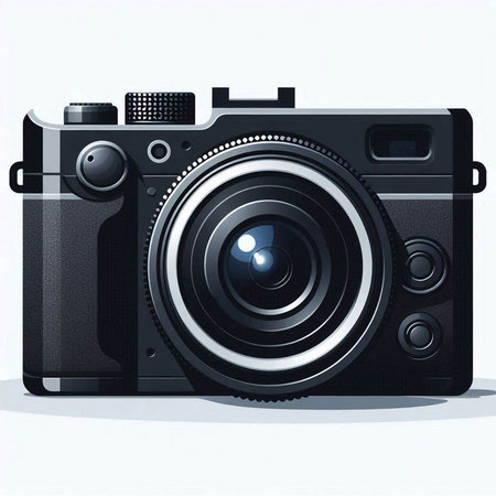 Vector illustration of a modern digital camera on white background. Eps 10のイラスト素材