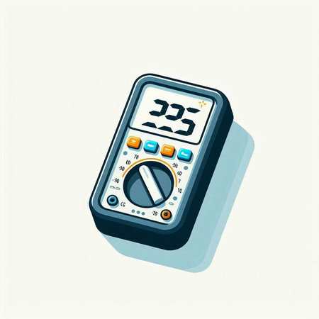 Digital multimeter, multimeter on white background. Vector illustration.のイラスト素材