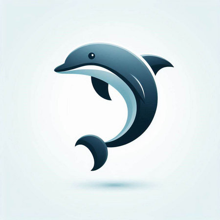 Dolphin symbol, vector design element eps 10, eps10のイラスト素材