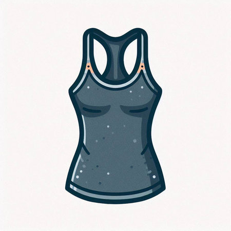 Illustration of a female tank top isolated on a white background.のイラスト素材