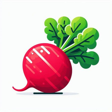 Radish vector illustration. Radish isolated on a white background.のイラスト素材