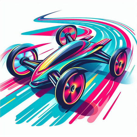Race car on a white background. Vector illustration. Eps 10.のイラスト素材