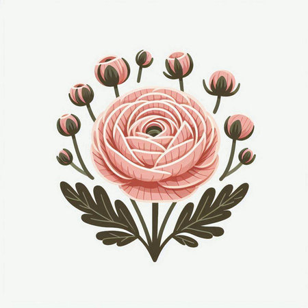 Hand drawn rose. Vector illustration isolated on white background. Retro style.のイラスト素材