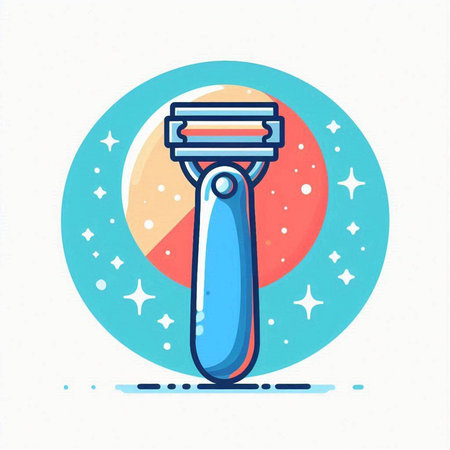 Razor for shaving. Vector illustration. Flat thin line icon.のイラスト素材