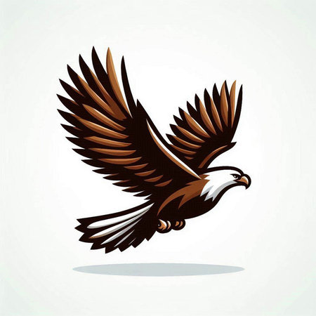 eagle flying on white background. vector illustration. eps 10のイラスト素材