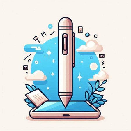 Modern flat design vector illustration concept of online learning, e-learning, online education, e-learning.のイラスト素材