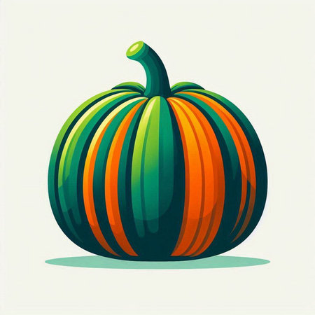 Pumpkin on white background. Vector illustration for your design.のイラスト素材