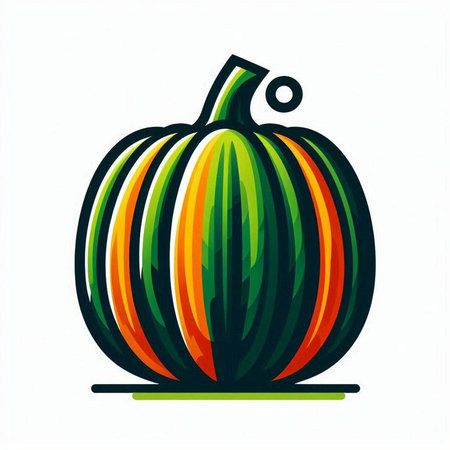 Pumpkin vector illustration on a white background. Vector illustration.のイラスト素材
