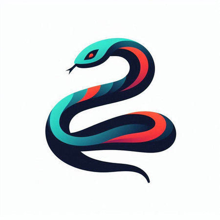 Letter S of the alphabet in the form of a snake. Vector illustration.のイラスト素材
