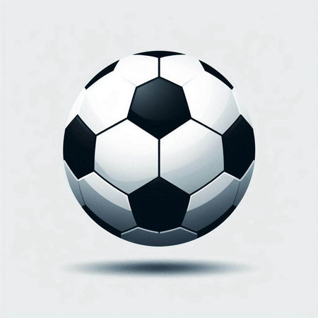 Soccer ball. Vector illustration. Isolated on white background.のイラスト素材