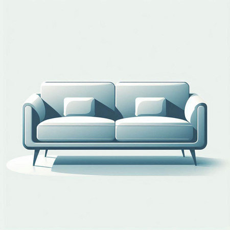 Comfortable sofa in modern style. Vector illustration. Eps 10.のイラスト素材