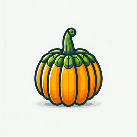 Pumpkin icon. Vector illustration. Isolated on white background.のイラスト素材