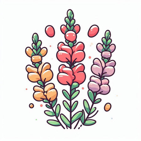 Floral wreath isolated on white background. Hand drawn vector illustration.のイラスト素材