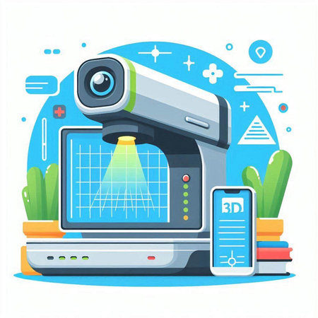 Webcam, video camera and laptop. Flat design vector illustration.のイラスト素材