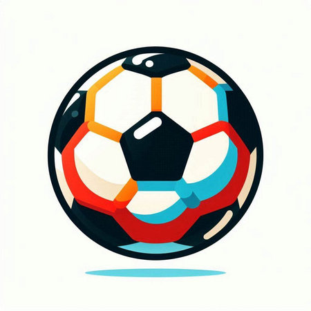 Soccer ball on a white background. Vector illustration. Eps 10.のイラスト素材