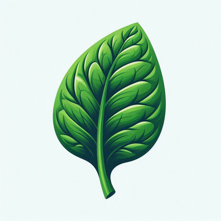 Leaf of spinach isolated on a white background. Vector illustration.のイラスト素材