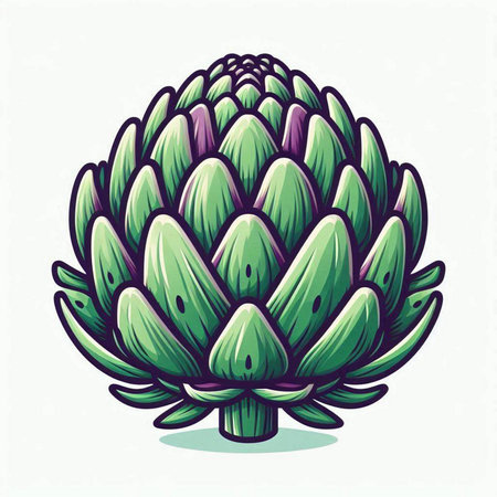 Artichoke vector illustration on white background. Isolated artichoke.のイラスト素材