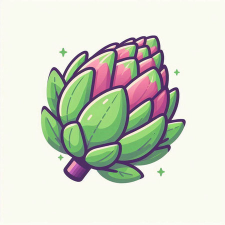 Artichoke vector icon. Isolated artichoke icon.のイラスト素材