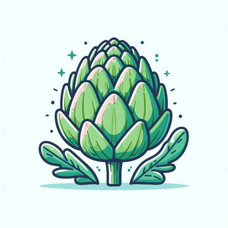 Artichoke vector illustration. Hand drawn artichoke icon.のイラスト素材