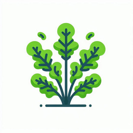 Green plant icon. Isolated on white background. Vector illustration.のイラスト素材