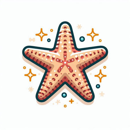 Starfish icon isolated on white background. Vector illustration. Eps 10.のイラスト素材