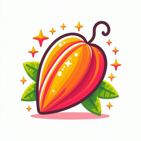 Illustration of a fruit on a white background. Vector illustration.のイラスト素材