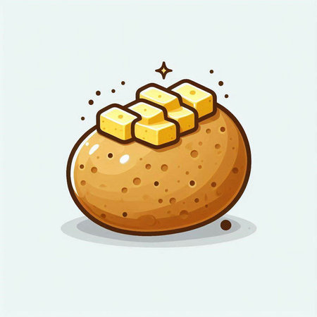 Illustration of a cartoon cheese ball on a white background. Vector illustration.のイラスト素材