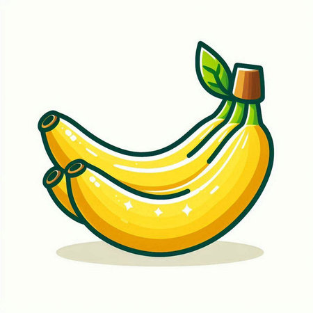 Banana vector illustration. Isolated on white background. Vector illustration.のイラスト素材