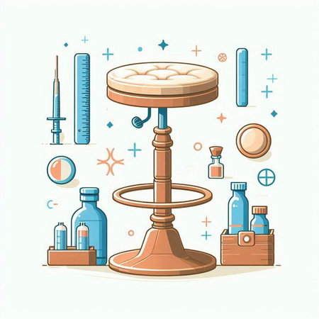 Pharmacy and medicine set. Vector illustration in flat style.のイラスト素材