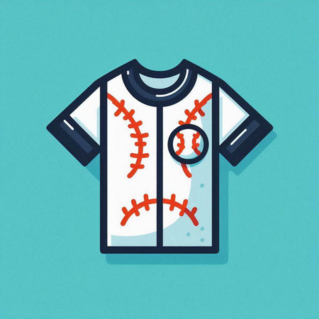 Baseball t-shirt design in retro style, vector illustration.のイラスト素材
