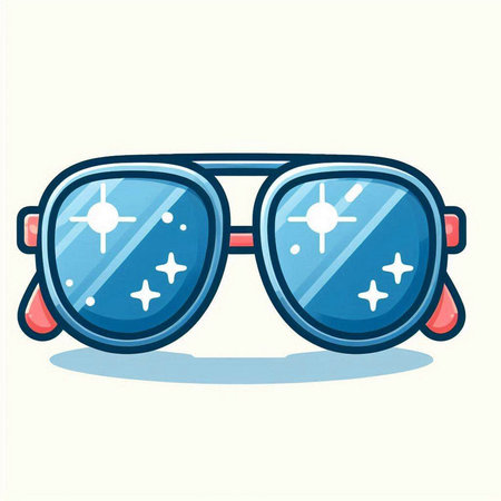 Sunglasses icon isolated on a white background. Cartoon vector illustrationのイラスト素材