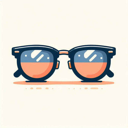 Sunglasses with Russian flag. Vector illustration in flat style.のイラスト素材