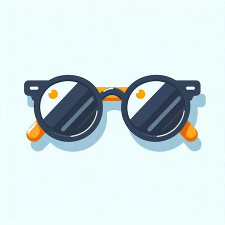 Eyeglasses flat icon. Vector illustration of eyeglasses.のイラスト素材