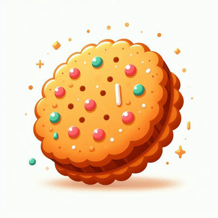Illustration of tasty cookies on white background - vector eps10のイラスト素材