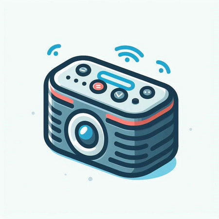 Radio icon. Isometric illustration of radio vector icon for web designのイラスト素材