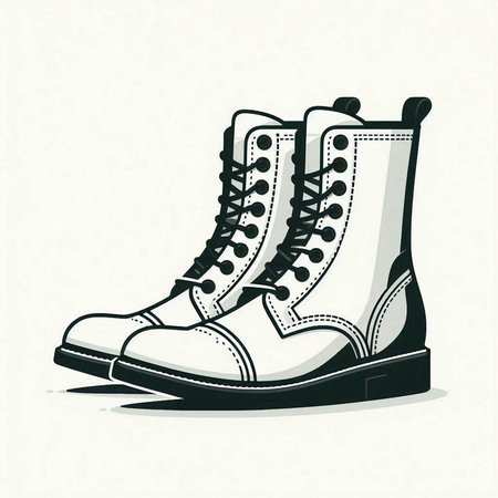 Sneakers isolated on white background. Vector illustration. Eps 10.のイラスト素材