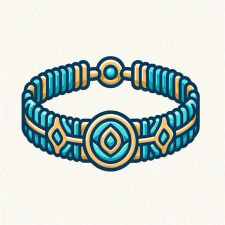 Beaded bracelet on a white background. Hand drawn illustration.のイラスト素材