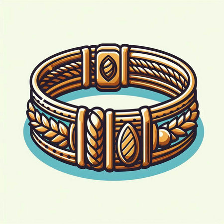 Boho style bracelets. Boho style. Vector illustration.のイラスト素材