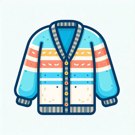 Winter clothing icon. Vector illustration in flat style. EPS 10.のイラスト素材