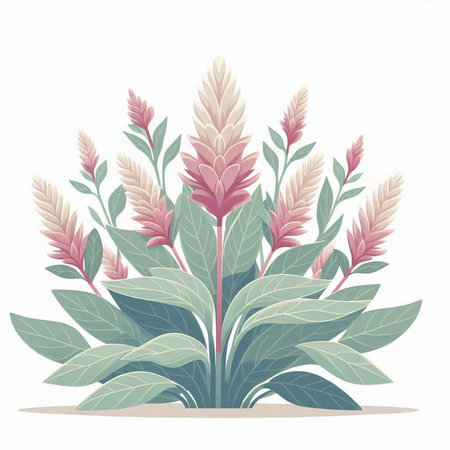 Vector illustration of a bouquet of flowers and leaves on a white backgroundのイラスト素材