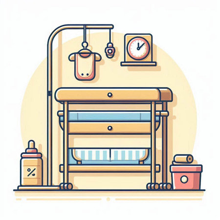 Furniture in flat style. Furniture in the bathroom. Vector illustrationのイラスト素材