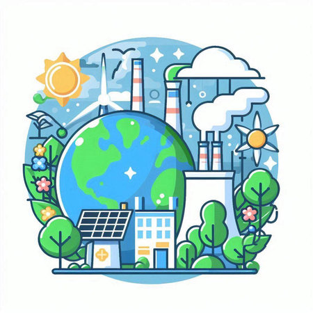 Ecology concept, save the world, save the environment, save the planet, vector illustrationのイラスト素材